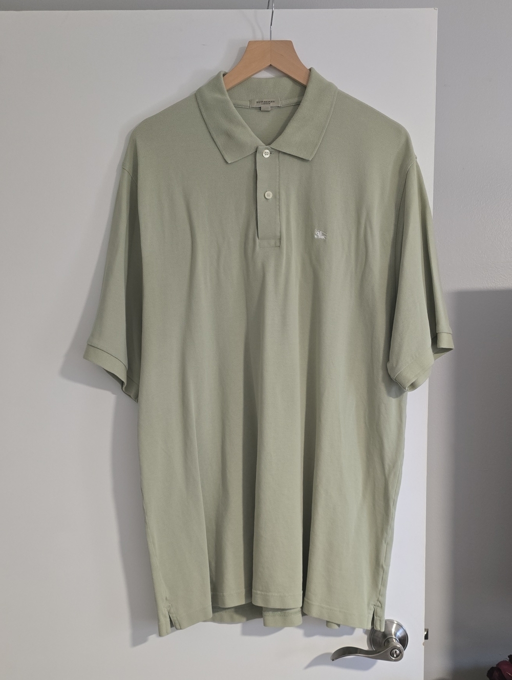 Burberry Men's Polo Shirt - Sage Green